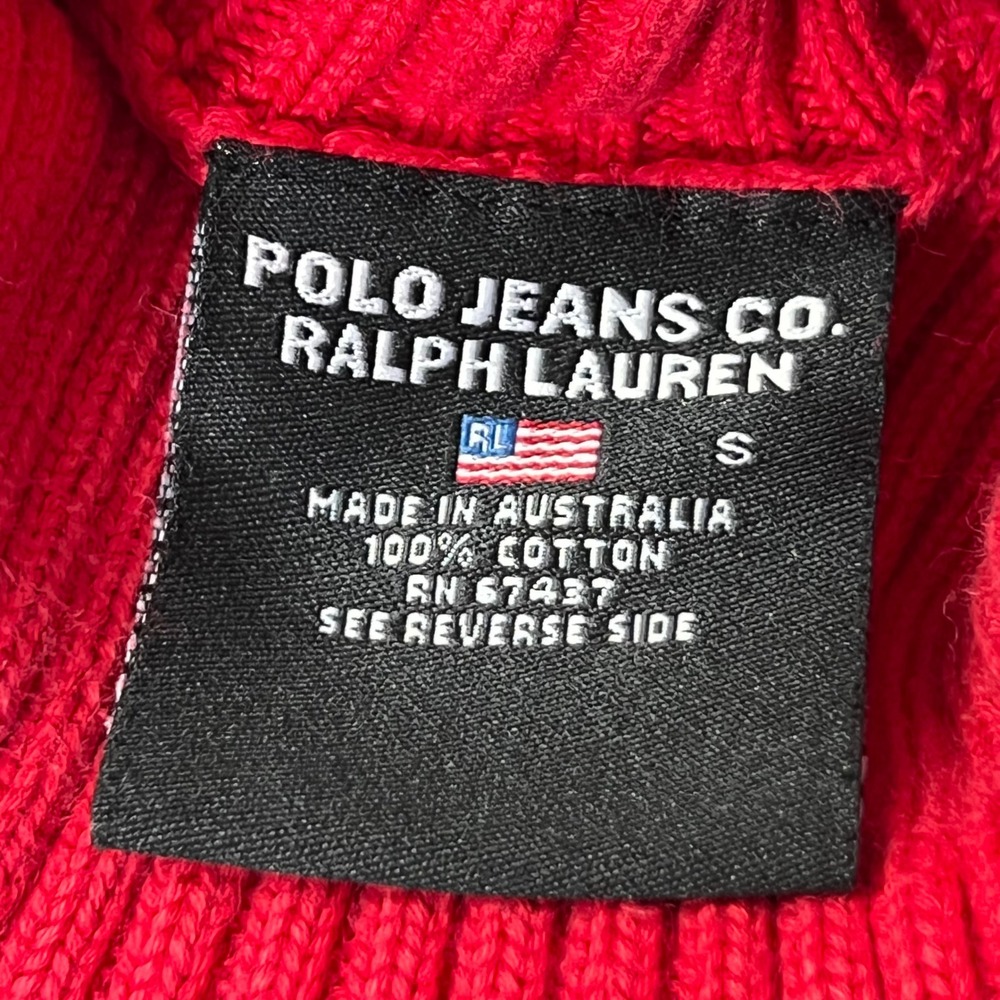 Vintage Polo Ralph Lauren Red Sequin American Flag Turtleneck Sweater Womens‎ S - Picture 2 of 8